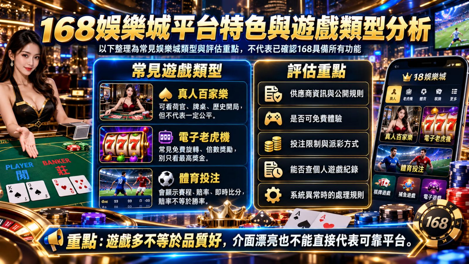 168娛樂城有哪些特色?從網站服務到操作功能,快速了解平台提供的各項資訊。